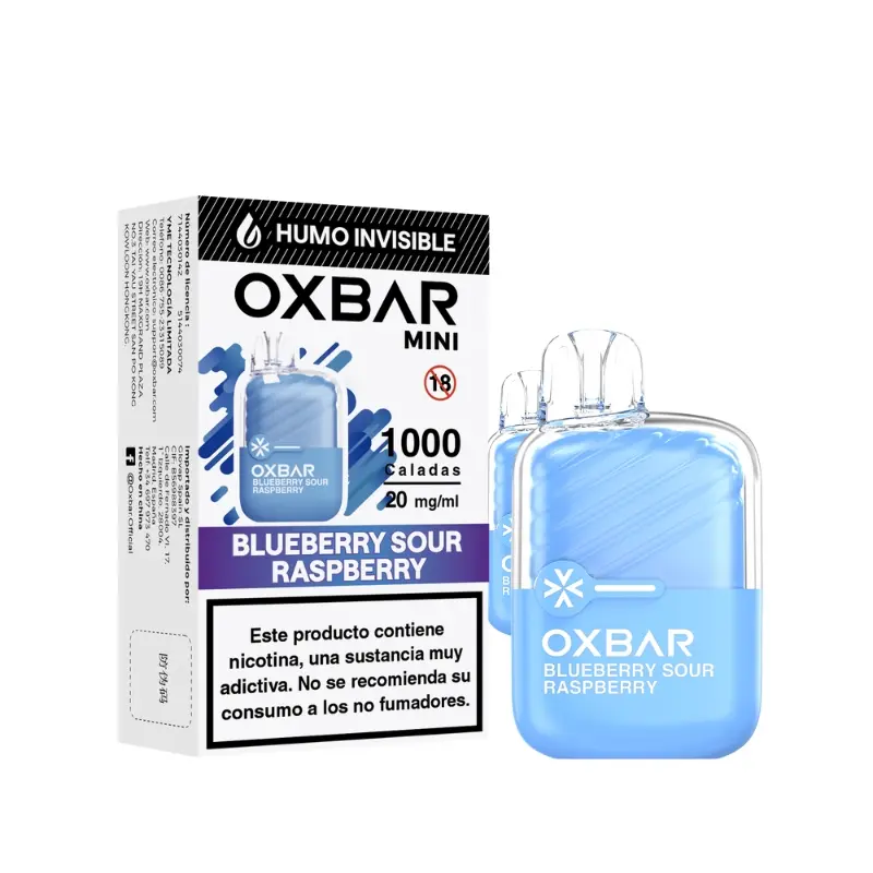 [252686-1] Pod Desechable Oxbar Sin Humo (Blueberry Sour Raspberry)